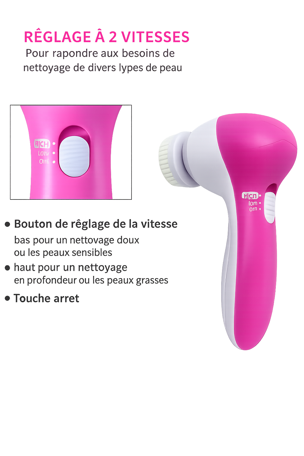 Brosse Nettoyante Visage Sonic™ | Une Peau Plus Douce au Quotidien