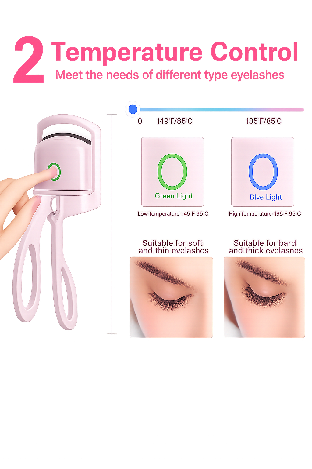 Recourbe-Cils Électrique Chauffant™ | Des Cils Recourbés Toute La Journée