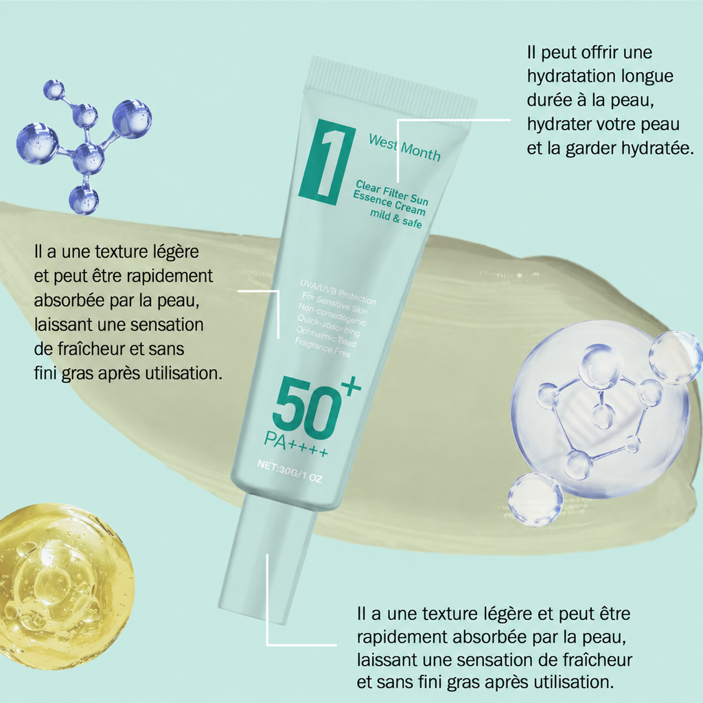 Crème solaire SPF 50+- La protection solaire qui répare votre peau